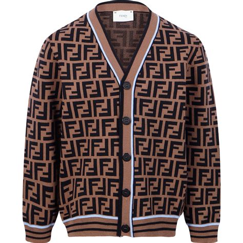 fendi mens cardigan|fendi print cardigan.